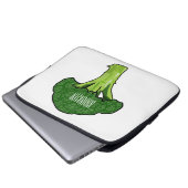 Broccoli Cartoon Illustration Laptopschutzhülle (Vorne Knopf)