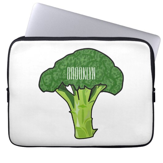 Broccoli Cartoon Illustration Laptopschutzhülle (Vorderseite)