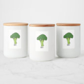 Broccoli Cartoon Illustration Lebensmitteletikett (Flaschen)