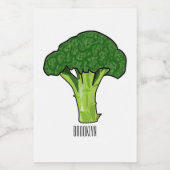Broccoli Cartoon Illustration Lebensmitteletikett (Einzelnes Label)