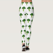 Broccoli Cartoon Illustration Leggings (Rückseite)