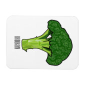 Broccoli Cartoon Illustration Magnet (Horizontal)