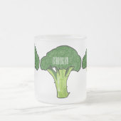 Broccoli Cartoon Illustration Mattglastasse (Mittel)