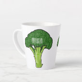 Broccoli Cartoon Illustration Milchtasse (Linke Ecke)