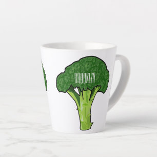 Broccoli Cartoon Illustration Milchtasse