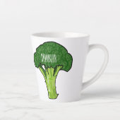 Broccoli Cartoon Illustration Milchtasse (Rechts)