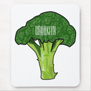 Broccoli Cartoon Illustration Mousepad