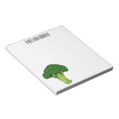 Broccoli Cartoon Illustration Notizblock (angewinkelt)
