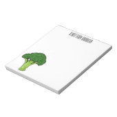Broccoli Cartoon Illustration Notizblock (Rotiert)