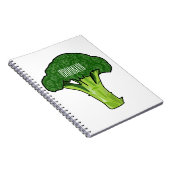 Broccoli Cartoon Illustration Notizblock (Rechte Seite)