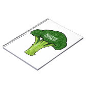 Broccoli Cartoon Illustration Notizblock (Linke Seite)