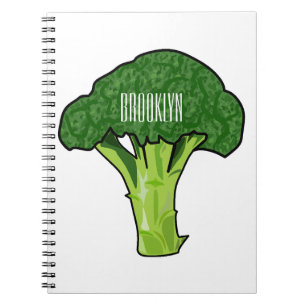 Broccoli Cartoon Illustration Notizblock