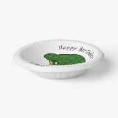 Broccoli Cartoon Illustration Pappteller (Gewinkelt)