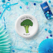 Broccoli Cartoon Illustration Pappteller (Party)