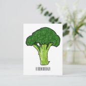 Broccoli Cartoon Illustration Postkarte (Stehend Vorderseite)