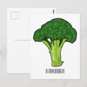 Broccoli Cartoon Illustration Postkarte (Vorne/Hinten)