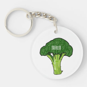 Broccoli Cartoon Illustration Schlüsselanhänger