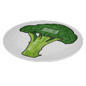 Broccoli Cartoon Illustration Schneidebrett (Ecke)
