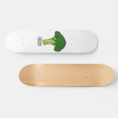 Broccoli Cartoon Illustration Skateboard (Horizontal)