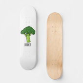 Broccoli Cartoon Illustration Skateboard (Vorderseite)