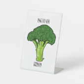Broccoli Cartoon Illustration Sockelschild (Vorderseite)
