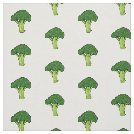 Broccoli Cartoon Illustration Stoff (Muster)