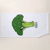 Broccoli Cartoon Illustration Strandtuch (Vorderseite)