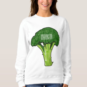 Broccoli Cartoon Illustration Sweatshirt
