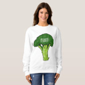 Broccoli Cartoon Illustration Sweatshirt (Vorne ganz)