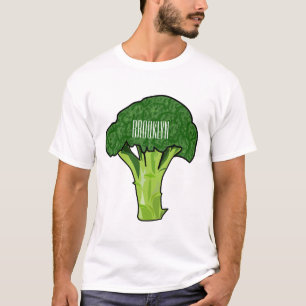 Broccoli Cartoon Illustration T-Shirt