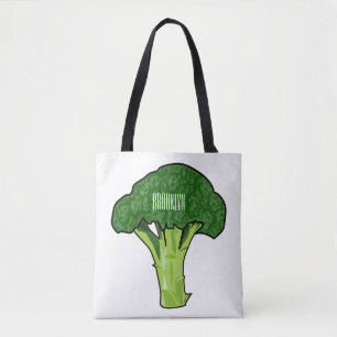 Broccoli Cartoon Illustration Tasche