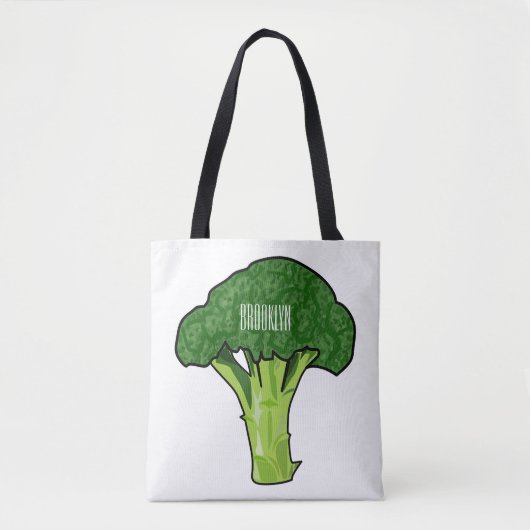 Broccoli Cartoon Illustration Tasche (Vorderseite)