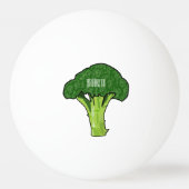 Broccoli Cartoon Illustration Tischtennisball (Rückseite)