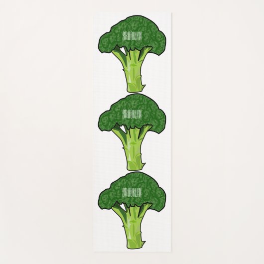 Broccoli Cartoon Illustration Yogamatte (Vorderseite)