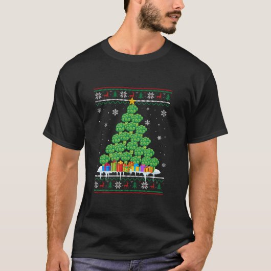 Broccoli Christmas Tree Funny Ugly Christmas Sweet T-Shirt (Vorderseite)