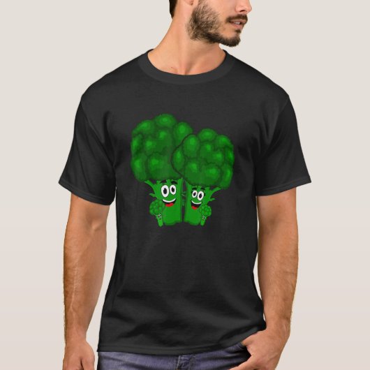 Broccoli Family Vegetable Vegetarian Vegan Broccoh T-Shirt (Vorderseite)