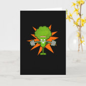 Broccoli-Fitness Karte (Gelbe Blume)