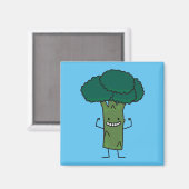 Broccoli Flechten Happy Baum Kopf grünes Gemüse Magnet (Vorderseite/Rückseite)
