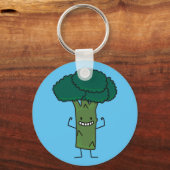 Broccoli Flechten Happy Baum Kopf grünes Gemüse Schlüsselanhänger (Vorderseite)
