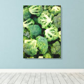 Broccoli Foto Leinwand (Insitu (Holzboden))