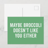 Broccoli gefällt dir kein lustiges Zitat Postkarte (Vorne/Hinten)