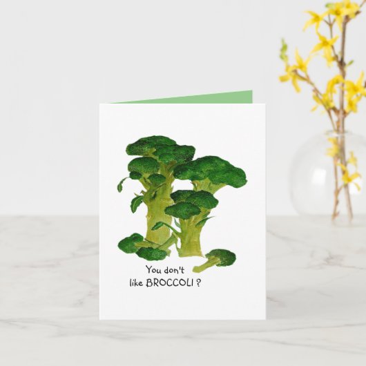 Broccoli gefällt oder nicht karte (Gelbe Blume)