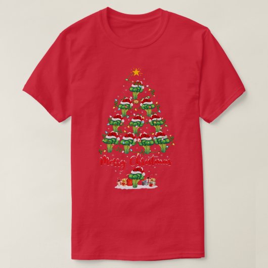 Broccoli Gemüse Matching Santa Broccoli Christm T-Shirt (Design vorne)
