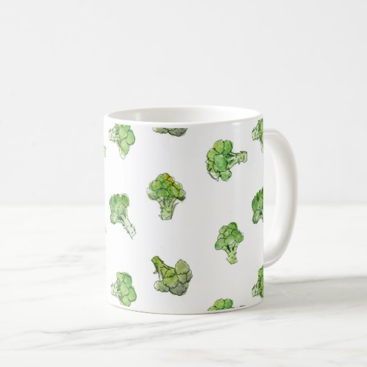 Broccoli - Geschirmt - offen Kaffeetasse (VorderseiteRechts)