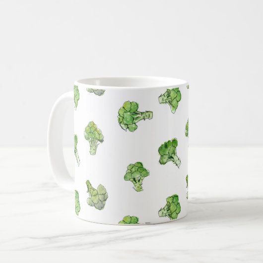 Broccoli - Geschirmt - offen Kaffeetasse (Vorderseite Links)