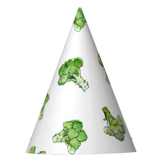 Broccoli - Geschirmt - offen Partyhütchen (Vorderseite)