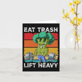 Broccoli Gym Weichtrainings essen Müllhalde schwer Karte (Gelbe Blume)