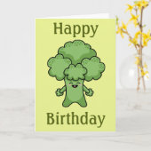 Broccoli Happy Birthday Card Karte (Gelbe Blume)