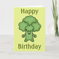 Broccoli Happy Birthday Card