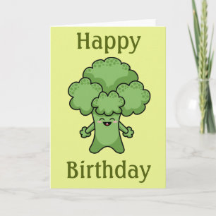 Broccoli Happy Birthday Card Karte